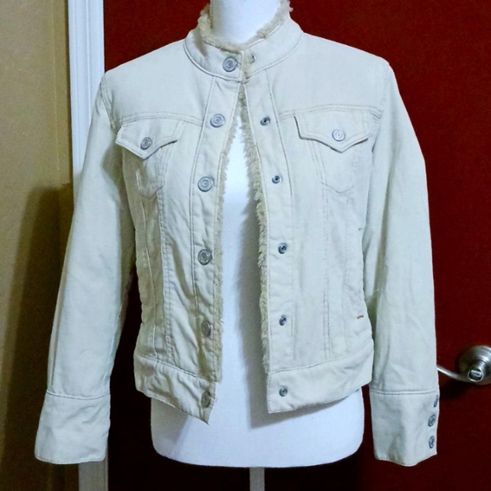 Vintage Gap Women Jacket Size XS, Cream- Colored